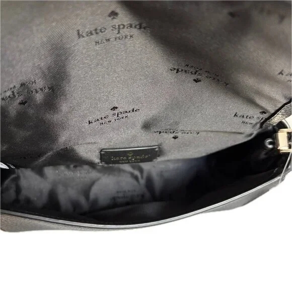 Kate Spade Leila Mini Zip Leather Crossbody Bag in Black NWT $329 - Picture 5 of 12